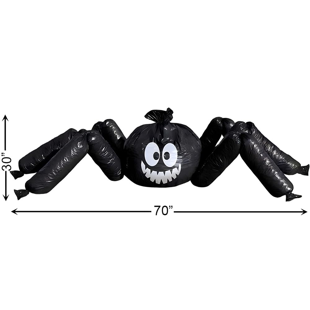 Spooktacular Spider Lawn Bag Decor (Pack of 32) - 30" x 70" - Giant Black & White Bag - Perfect Halloween Display