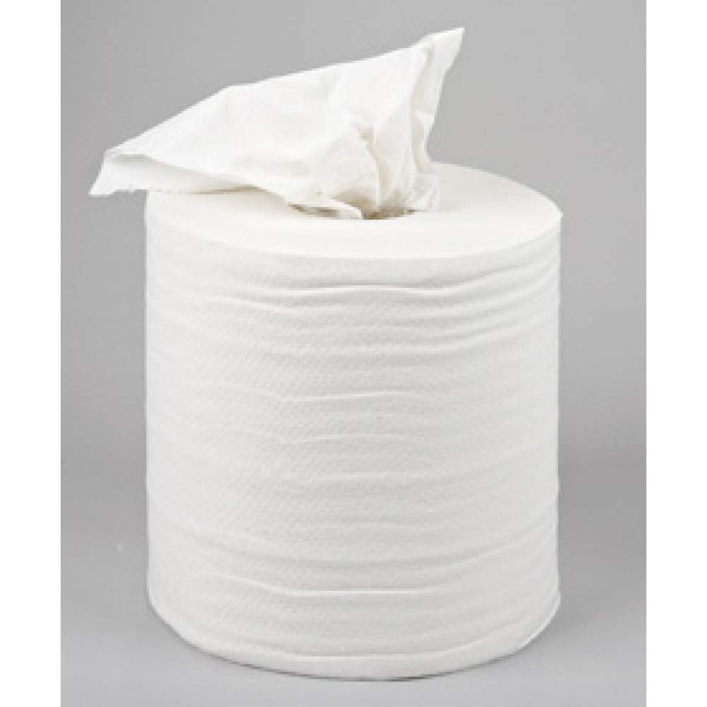 12 rolls x White Centrefeed Embossed 2ply Paper Towel