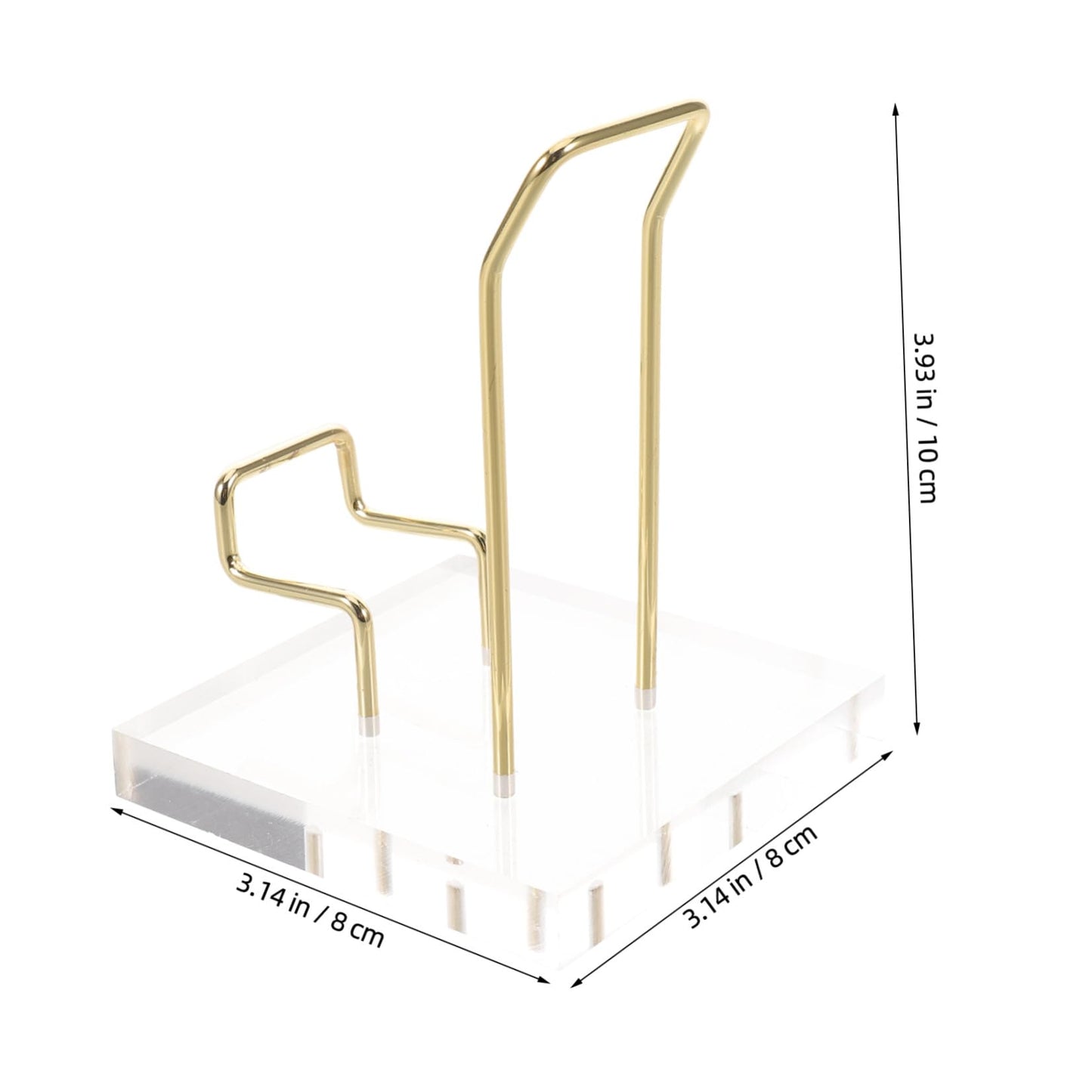 Baluue Acrylic Crystal Mineral Display Rack Large Gold Organizer Stand for Natural Stone Rock Holder Shelf Suitable for Home Office Retail Store Decoration