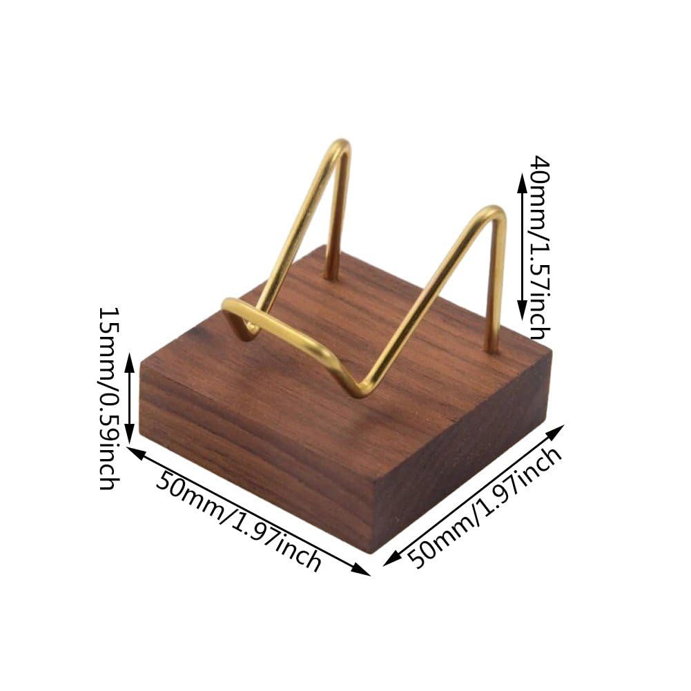 Fopytu Crystal Display Stand Metal Arms Small Display Stand with Wooden Base Geodes Agate Mineral Easel Holder for Collectibles