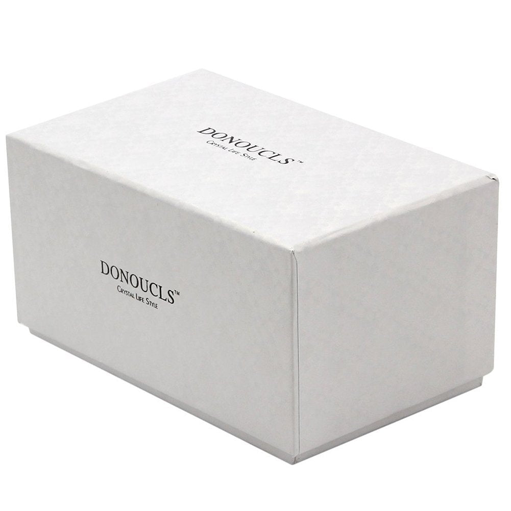 Donoucls Crystal Flower Vases Decorations 6" for Home Wedding Christmas or Gift - Clear with Gift Box