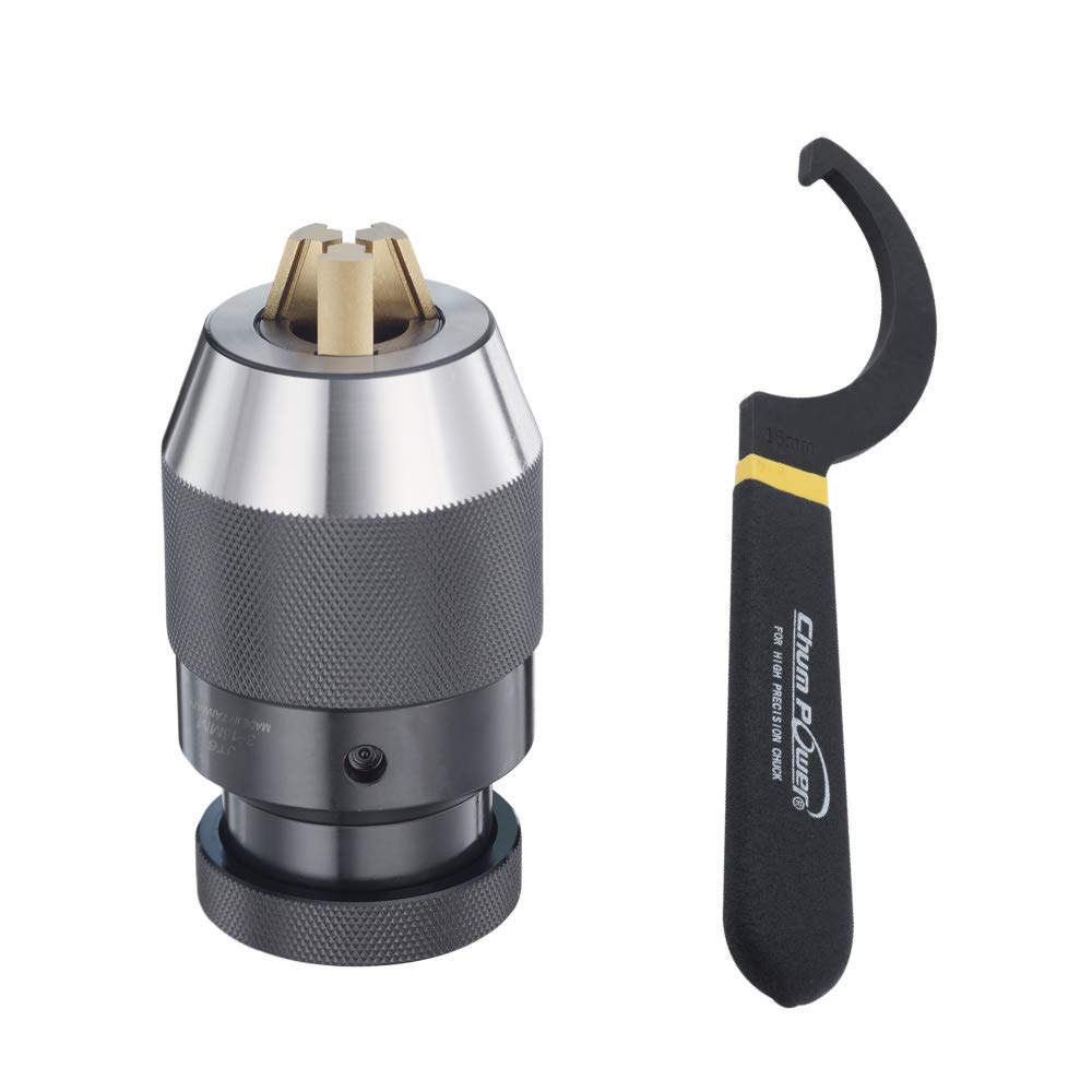 Chum Power 1/8"-5/8" Special Heavy Duty Keyless Drill Chuck, JT6 Mount, Titanium Jaws