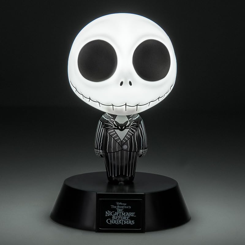 Paladone Jack Skellington Icon Light - Officially Licensed Nightmare Before Christmas Merchandise, Collectible Gift for Film Fans, Spooky Halloween Decor, Battery Powered, (10 cm)