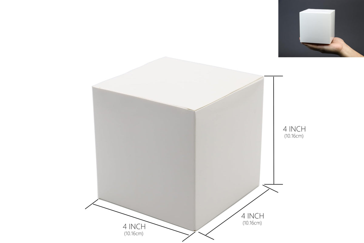 Oletx 25 Pcs White Paper Gift Boxes, Small Candy Boxes Bulk, 4x4x4 inch Gift Box with Lids, Goodie Treat Boxes for Party Favors, Birthday Gifts, Wedding Gifts