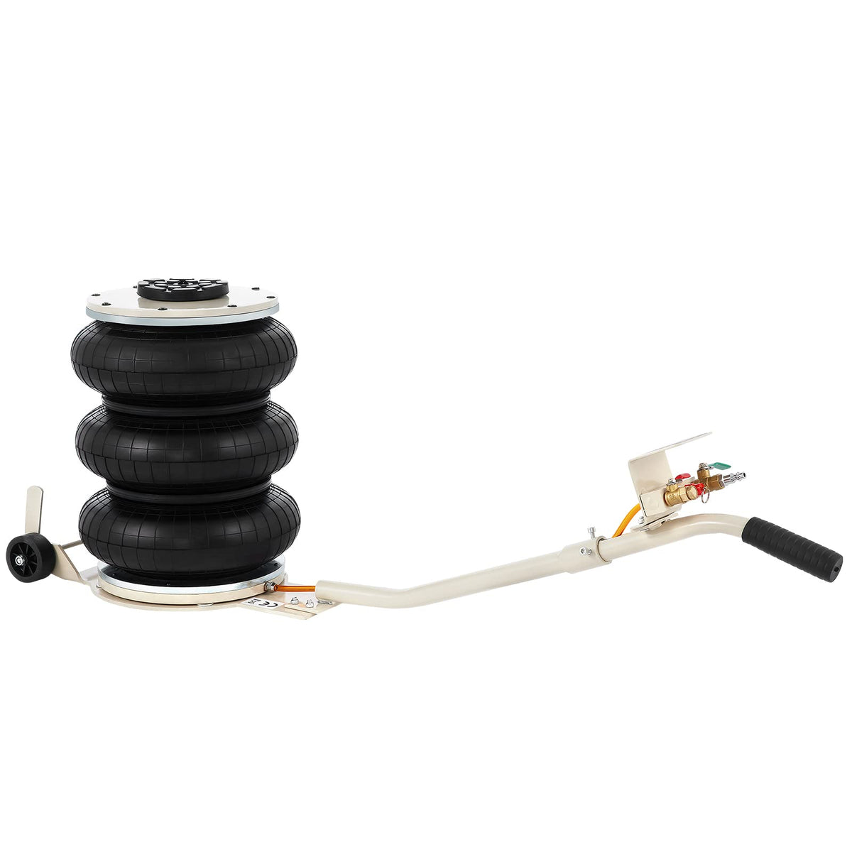 VEVOR 5 Ton/11000 lbs Triple Bag Air Jack, Air Bag Jack Lift Up to 15.75 Inch, 3-5S Fast Lifting, for Cars with Long Handle (Beige)