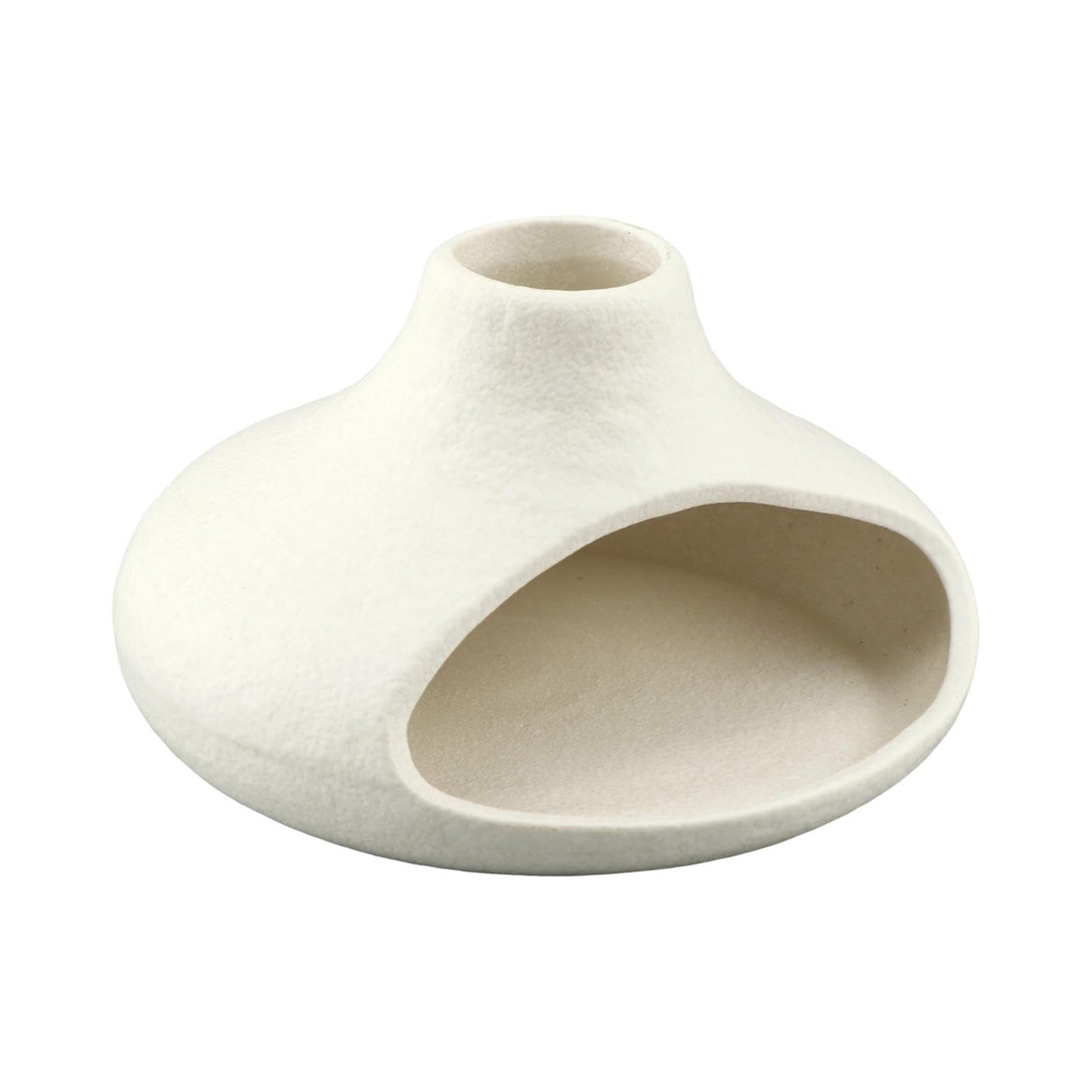 Palo Santo Holder Ceramic Incense Burner, Mini Chimney for Burning Sage and Incense Cones, Aromatic Smudge Bowl for Meditation and Yoga, Zen Room Decor, Easy-Clean Ash Catcher (White)