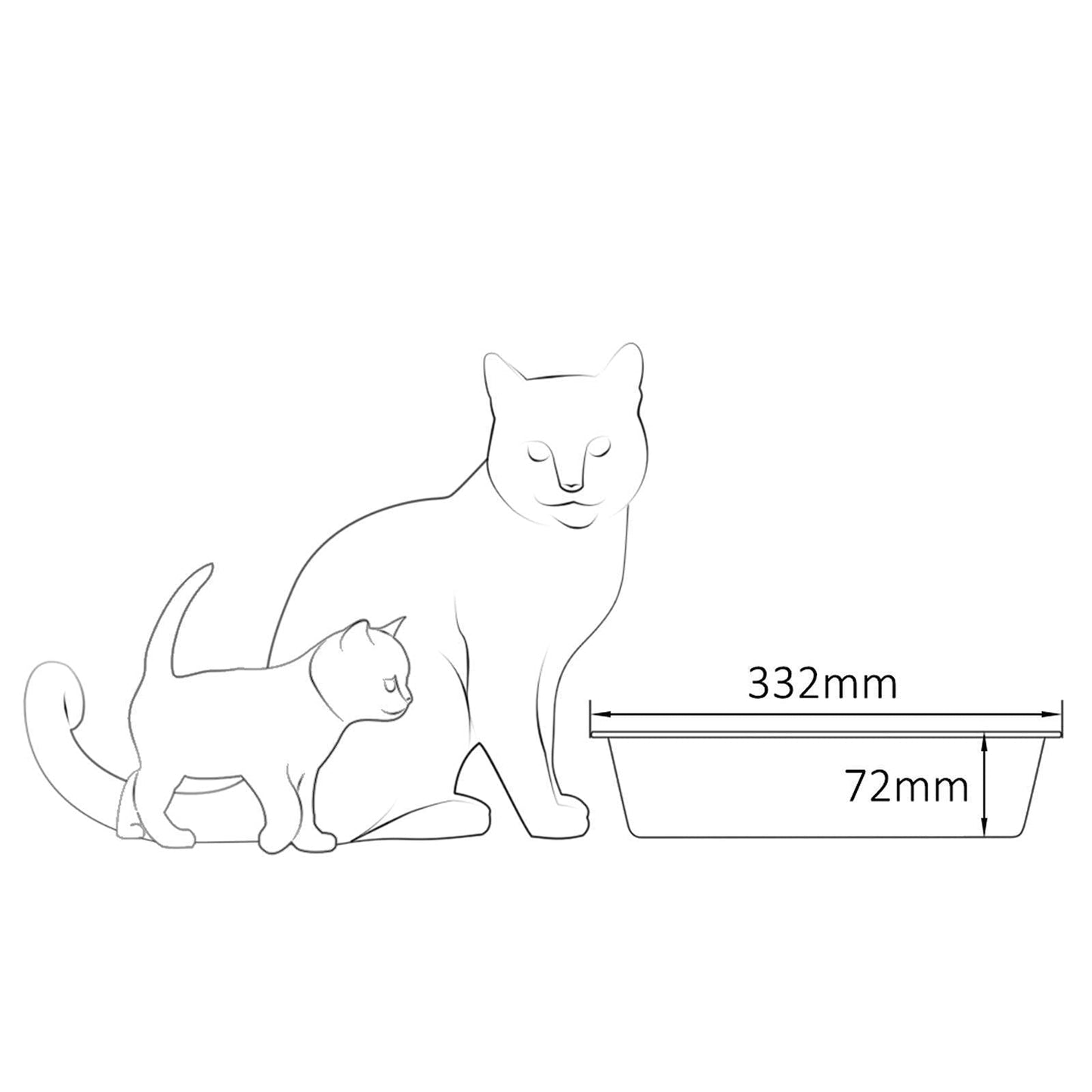 4BIG.Fun - First cat Litter Tray Tray - Perfect for Kittens, Cats, Babies, Boys, Cats, Toilet Tray with Cleaning Sieve - House Clean Even Without cat Litter - Available in Green or Grey
