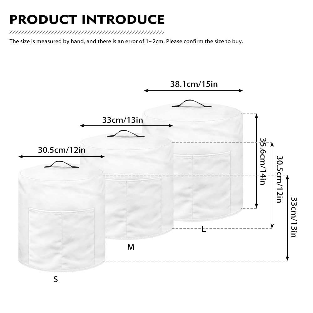 Tutolipy Floral Print Pressure Cooker Dust Cover Compatible with 6 Quart, Durable Dust Cover with Pocket