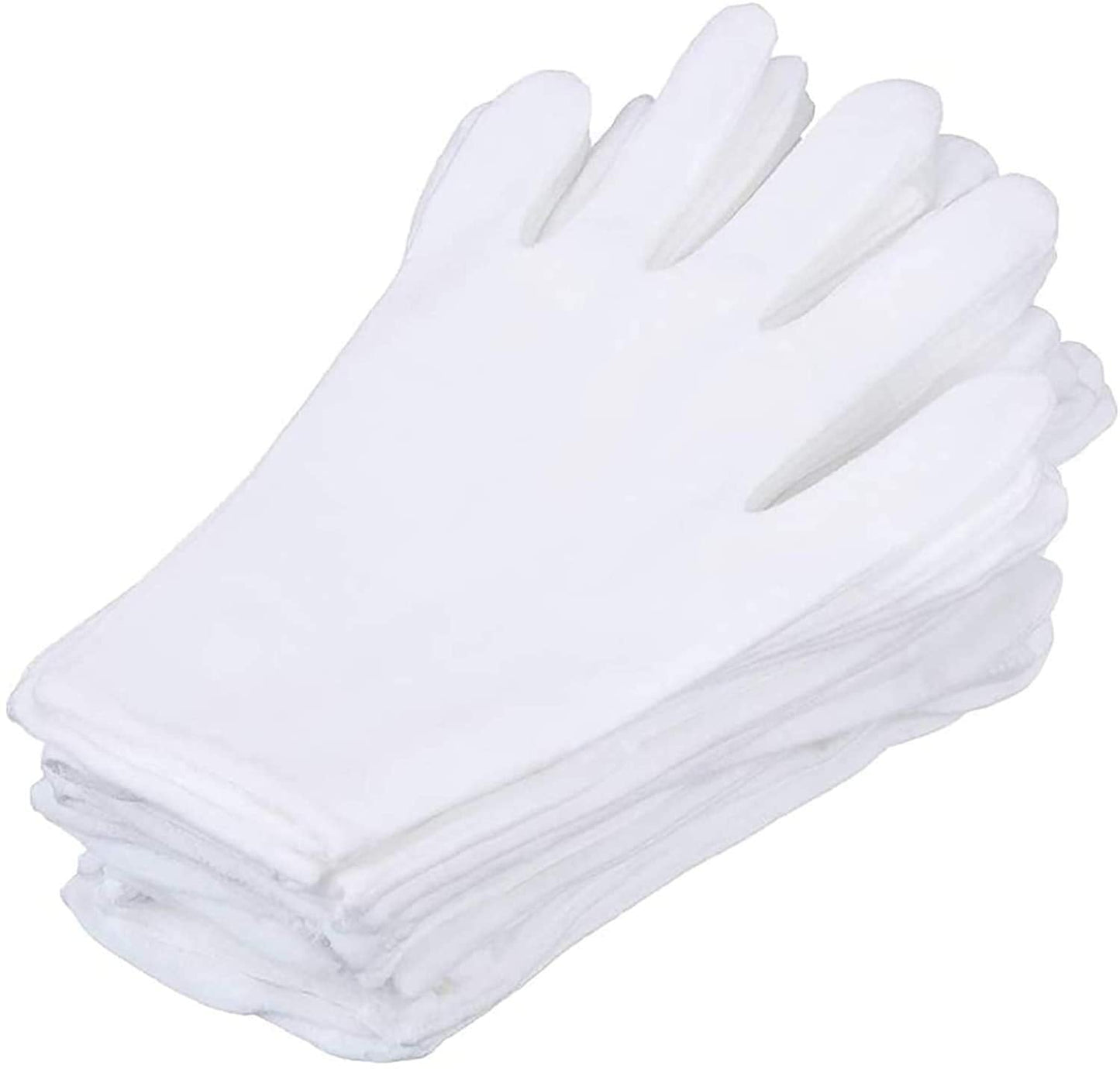 White Cotton Gloves Hand Care Work Gloves Lint Free Gloves, Extra Large, 12 Pairs