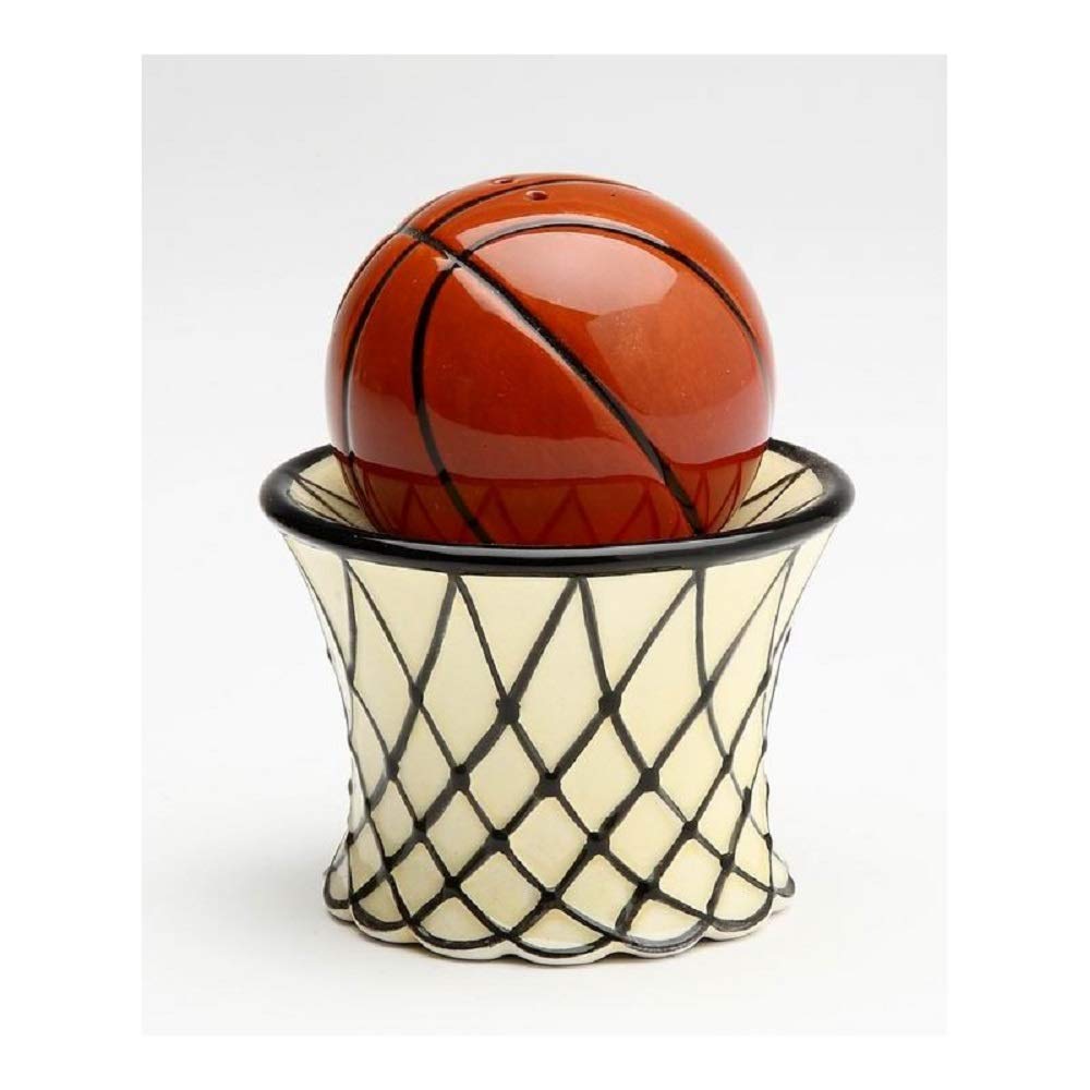 Cosmos Gifts Corp Basketball and Hoop Ceramic Salt and Pepper Shaker Set 10450