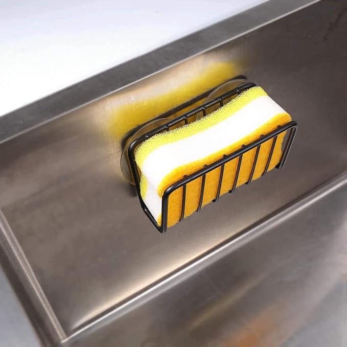 Toplife Sponge Holder for Kitchen Sink, Rust-Proof Suction Cup Sponge Caddy