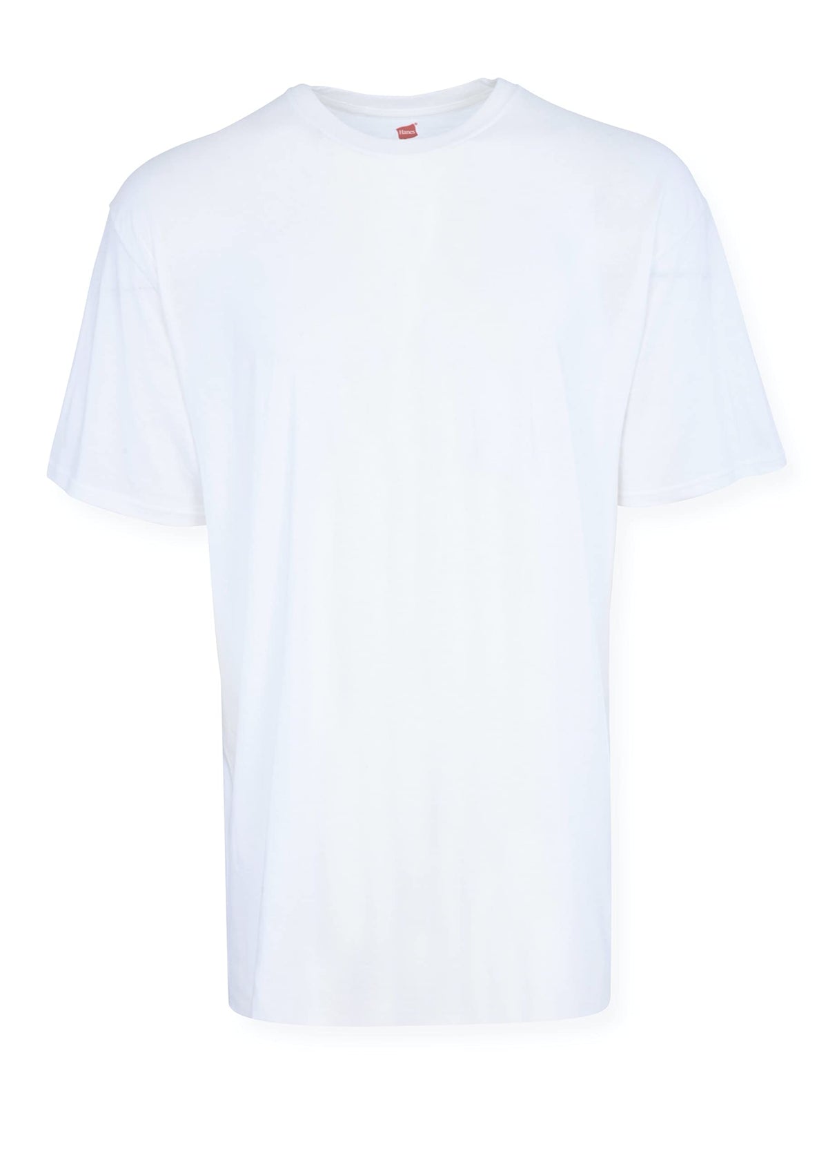 Hanes Men’s Tall 100% Cotton Crew Neck Undershirts, Tagless, Ultra Comfort, 3X-Large Tall, White - 5 Pack