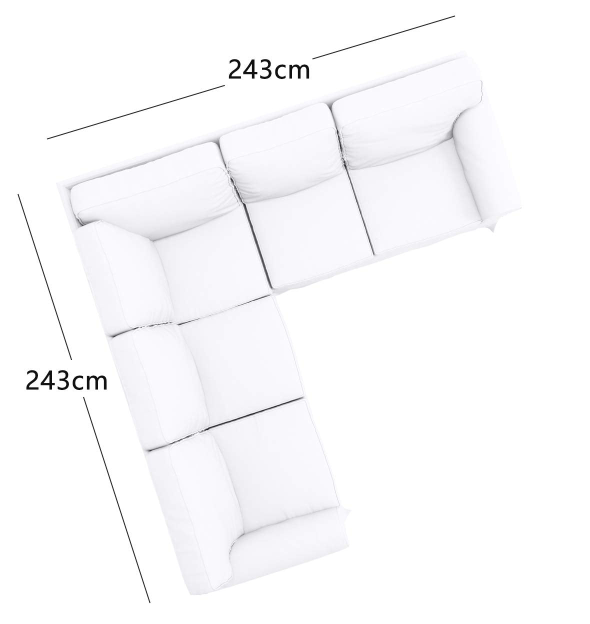 The Thick Cotton Ektorp 2 2 Sofa Cover Replacement is Custom Made for IKEA Ektorp Corner Or Sectional Sofa Slipcover