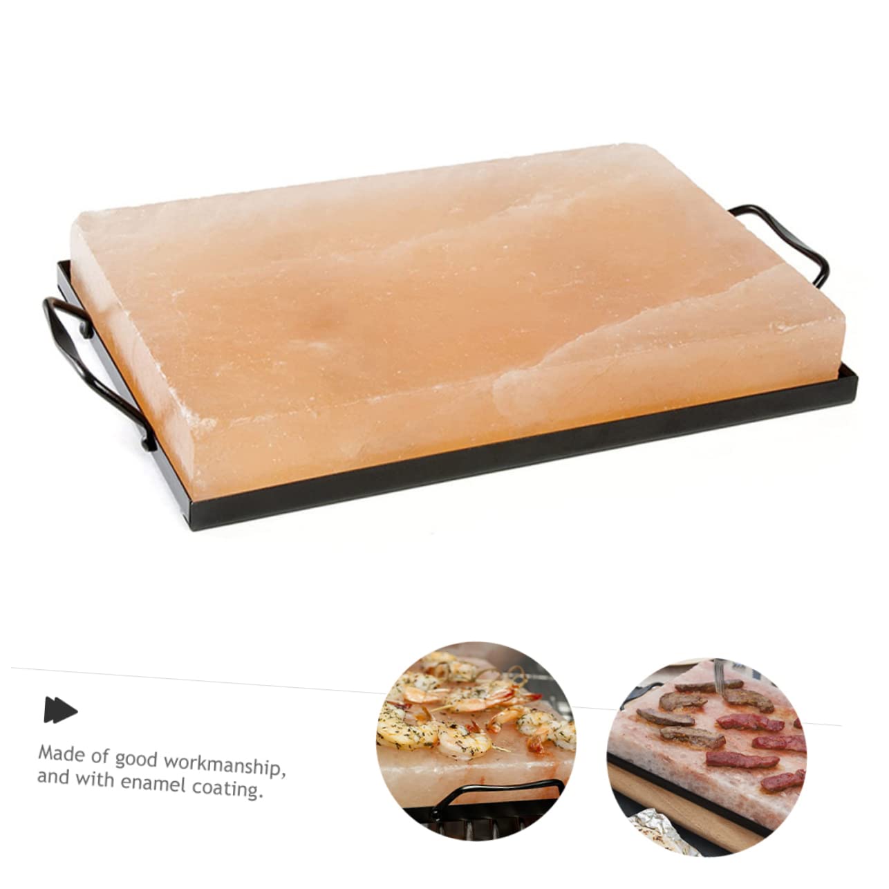 COOPHYA Salt Plate Cooking Tray Holder Salt Plate Rack for Grilling Steak Cooking