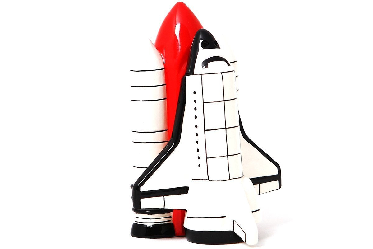 Pacific Giftware Space Shuttle Attractives Salt Pepper Shaker Made of Ceramic