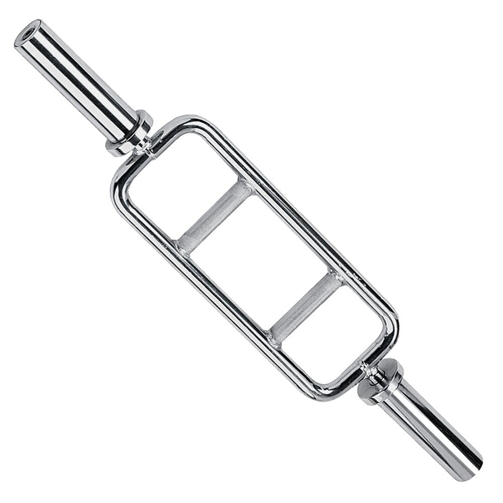 Body-Solid Olympic Triceps Weight Bar - 34" Chrome Finish Barbell for Training, Home Gym, Bench Press & Arm Workouts - Use with 2" Olympic Plates