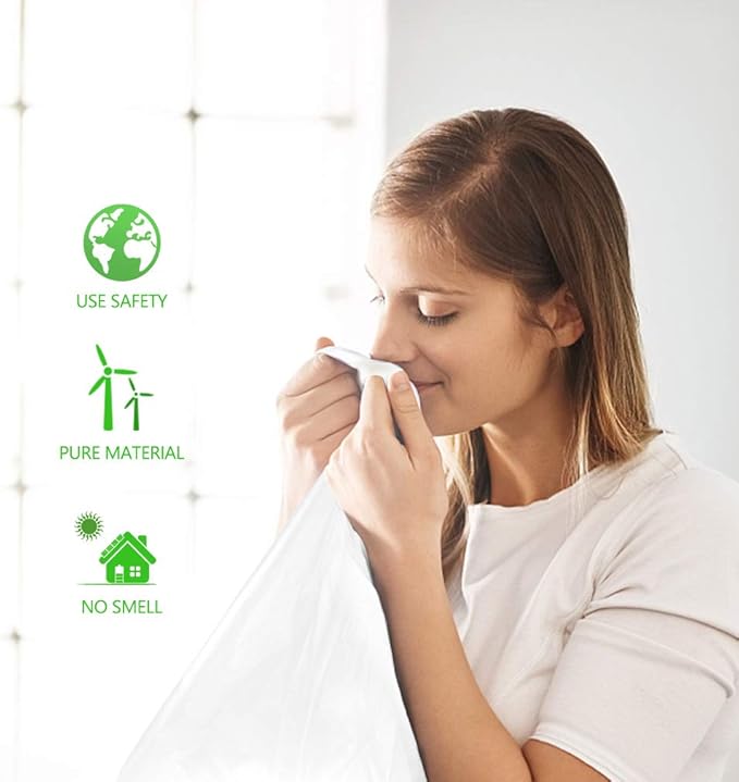 8 Gallon 200 Counts Unscented Medium Trash Bags, Fit 7, 10 Gal Garbage Bags by