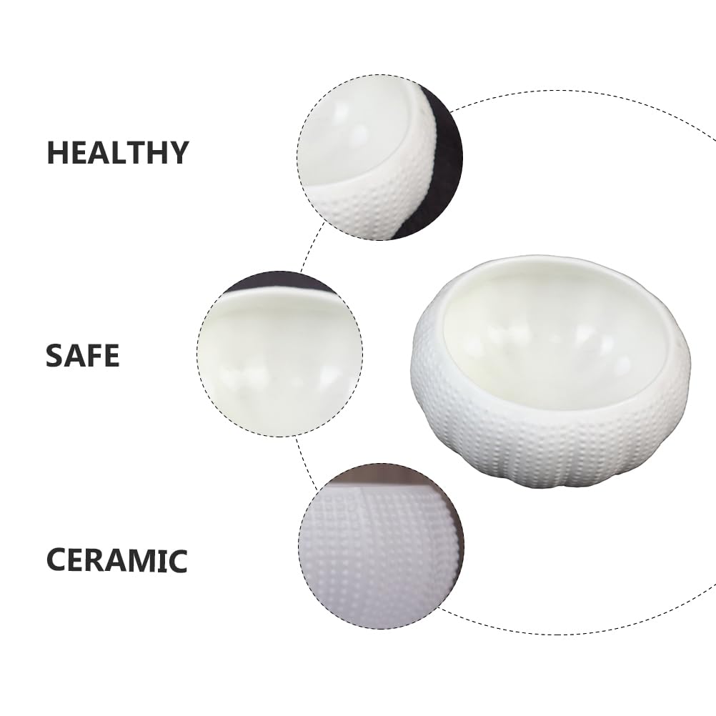 Hemoton Ceramic Sea Urchin Bowl 3.54In Mini Kitchen Seasoning Bowl for Soy Sauce Caviar Dipping Condiments Small Serving for Home Restaurant Japanese Cuisine