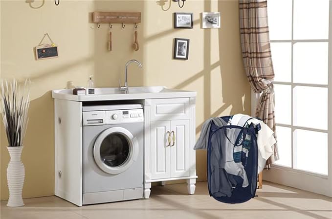 Pop up Laundry Hamper, Foldable Mesh Clothes Hamper