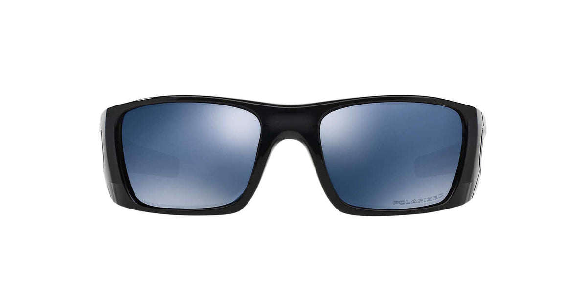 Oakley Men's OO9096 Fuel Cell Rectangular Sunglasses, Polished Black Ink/Ice Iridium Polarized, 60 mm