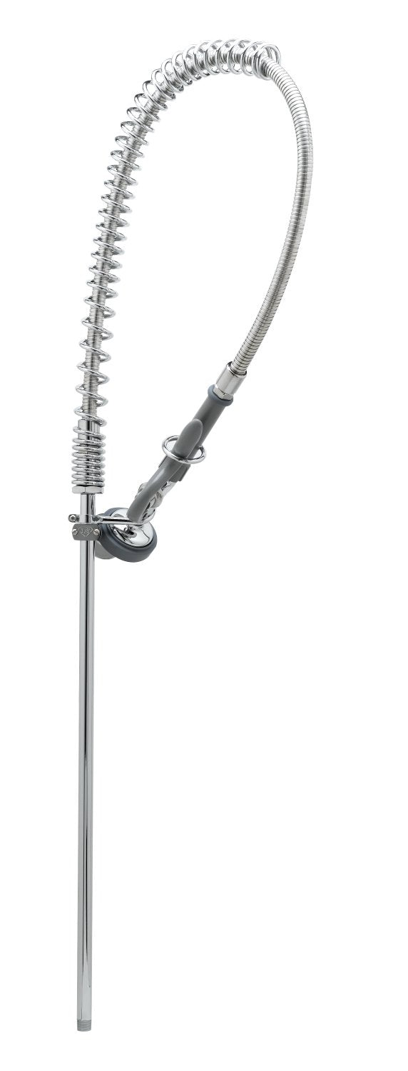 T&S Brass B-2250-B Pre-Rinse Assembly 44-Inch Stainless Steel Hose Self-Closing Squeeze Valve Wall Bracket