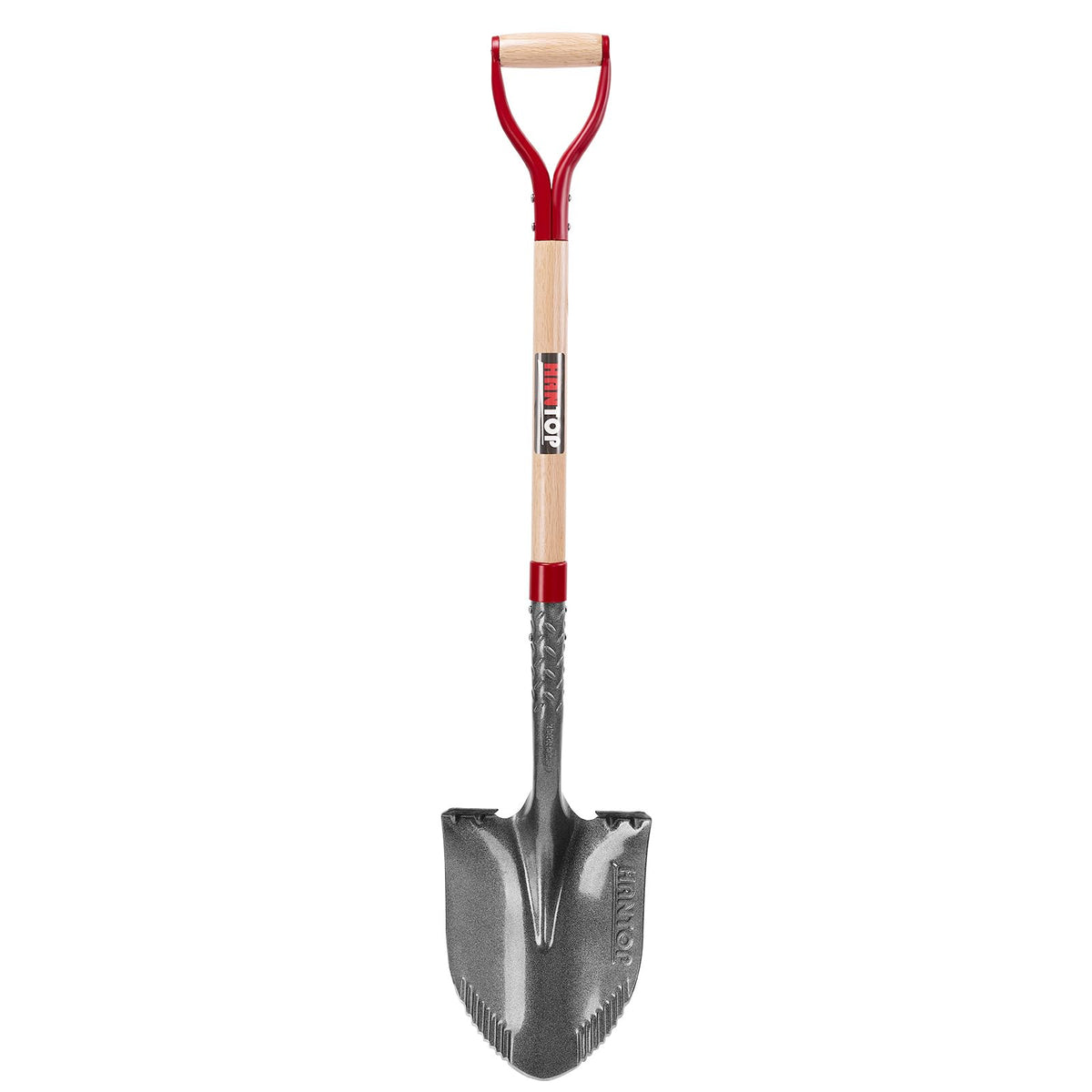 HANTOP Garden Shovel Round Digging Shovel Heavy Duty Shovels for Digging Trenching Gardening Camping, 43 inches