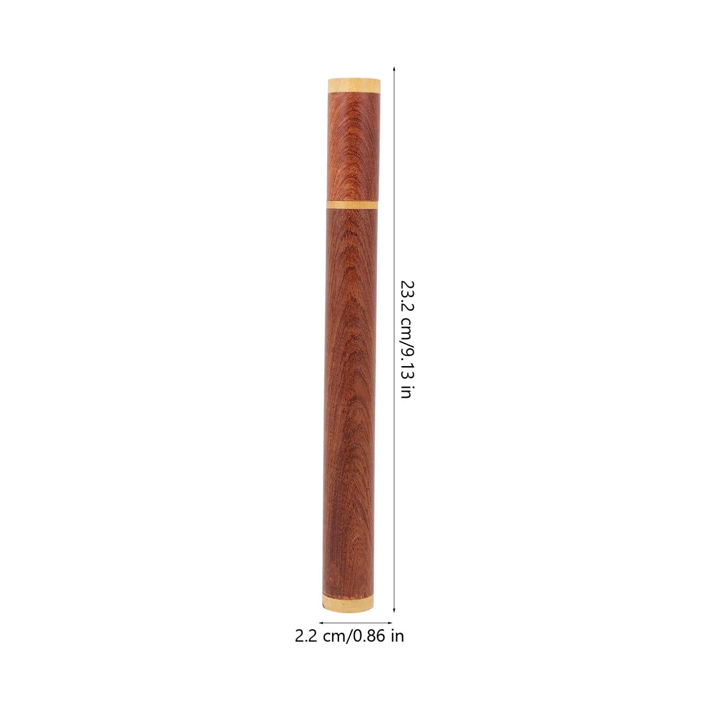 ARTIBETTER 3-Pack Smooth Natural Incense Tube Holder Set Compact 9.44In Wooden Incense Stick Storage Canisters with Simple Lid for Home Decor Meditation and Aromatherapy