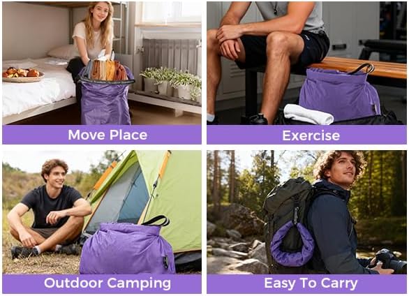 Travel Laundry Bag, Pump Free Vacuum Storage Bag Reusable Compression Dirty