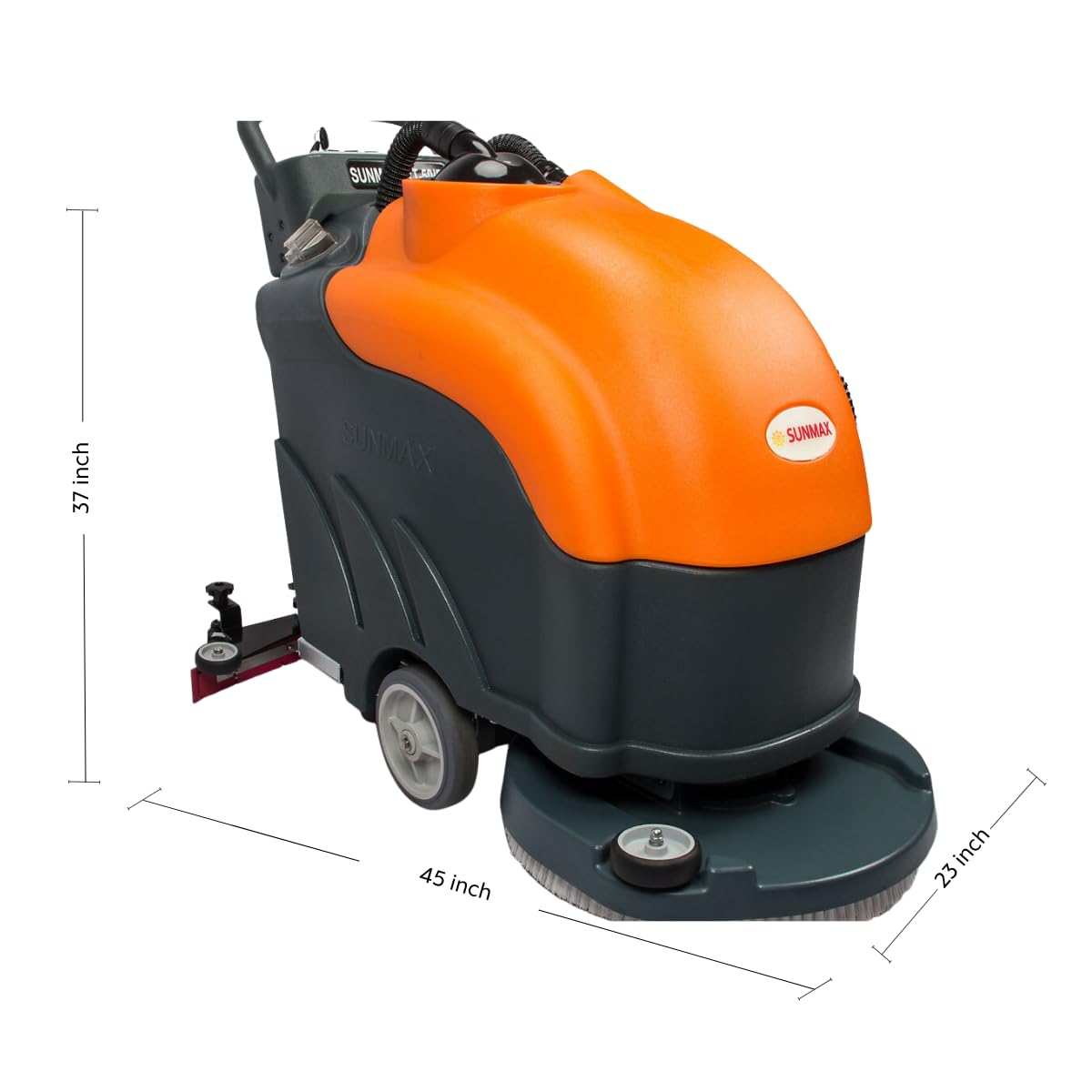 22" Walk-Behind Commercial Floor Scrubber Dryer, 13.2/14.5-Gal Dual Tanks, 3.5-Hour Fast Charging, Up to 5 Hours Runtime, 31" Squeegee, Cordless Hard Floor Cleaner