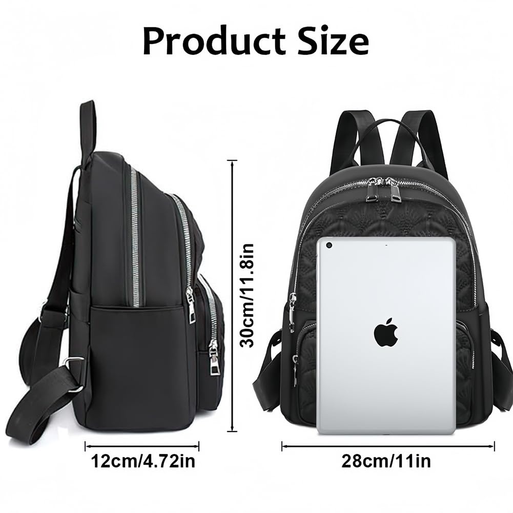 Aucuu Backpack Womens, Fashion Ladies Backpack, Lightweight Nylon Casual Rucksack, Small Daypack School Bag, Anti-Theft Travel Back-pack for Women & Girls(30 * 28 * 12cm)