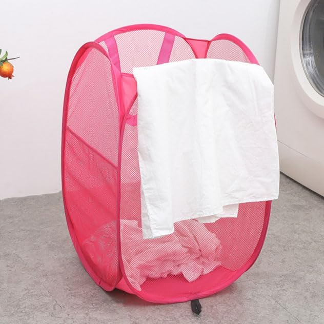 Foldable Mesh Popup Laundry Hamper, Laundry Basket Easy to Open and Fold