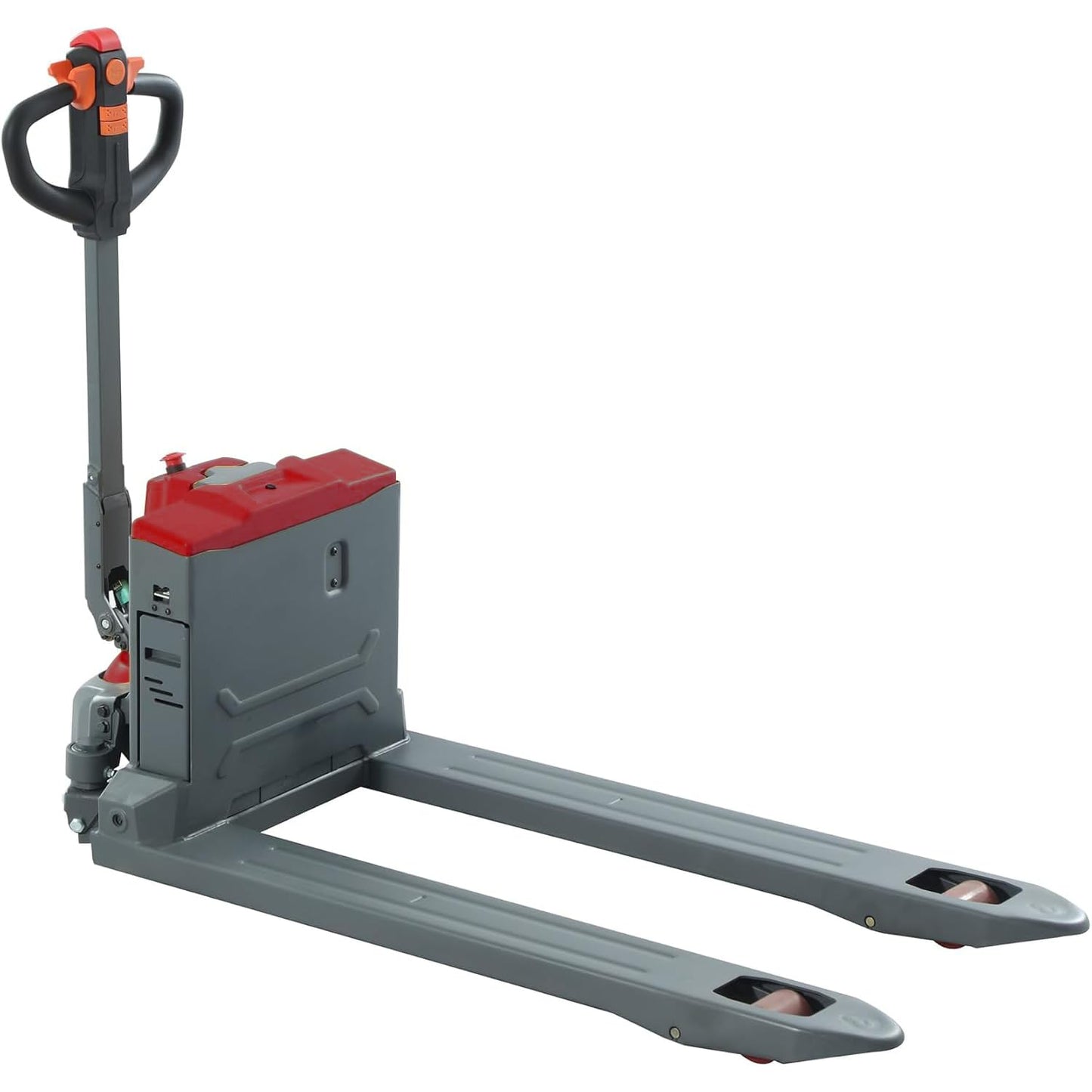 T Tory Carrier Electric Pallet Jack Truck 4400lbs Capacity Lithium Electric Pallet Trucks 48" x27" Forks Li-ion Battery Lift for Narrow Spaces, Easy Battery Replacement-Red