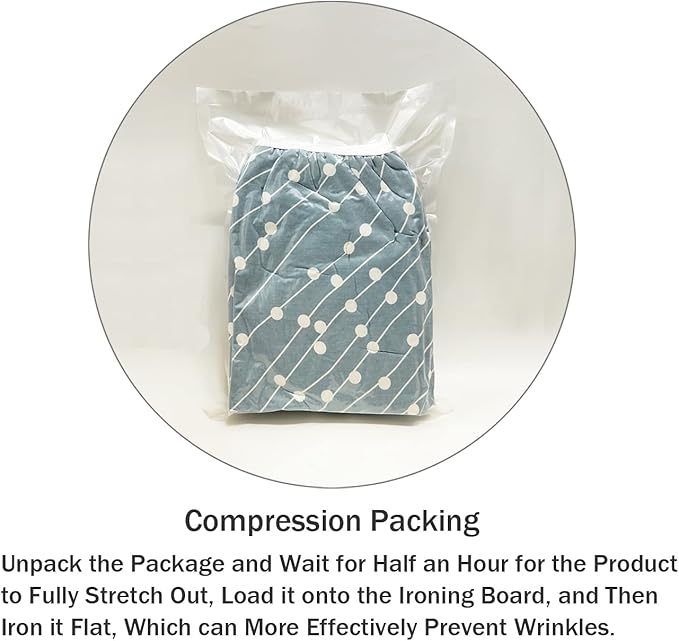 Ironing Board Cover and Pad Standard Size 15" x 54", 3 Pairs of Hook and Loop