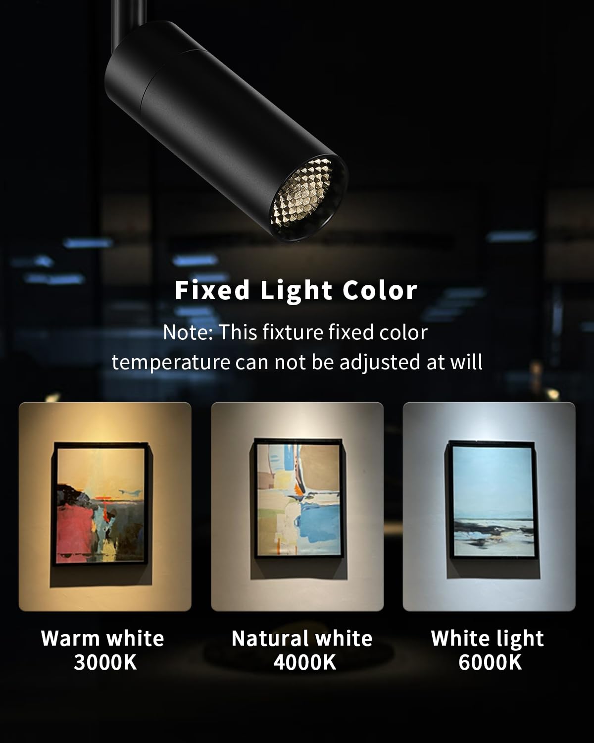 Gpaillumic LED Zoomable Ceiling Spotlight 7W Adjustable Beam Angle 6-50° Swivelable Angle CRI 97 Black Aluminum Accent Lamp for Corridor Mural Living Room - COB Chip