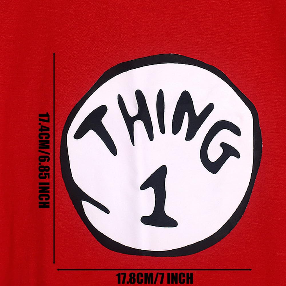 Thing 1 2 Large 2 Pieces Iron On Patch Halloween Costume Accessories Standard
