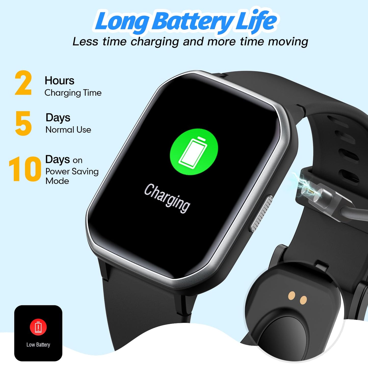 Kids Smart Watch for Girls,IP68 Waterproof Kids Fitness Tracker Watch with 1.5 Inch DIY Face,Heart Rate Sleep Monitor,19 Sport Modes,Calories Counter,Alarm Clock,Great Gifts for Children 6+ (Black)