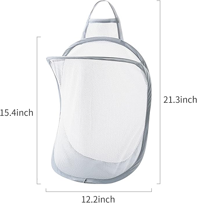 Pop-up Hanging Laundry Hamper Small Mesh Laundry Basket 2 Pack Foldable Hamper