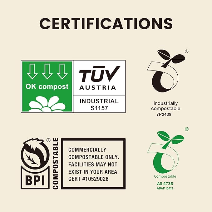 SUPERBIO 3 Gallon Compostable Food Waste Bags, Food Scrap Bags
