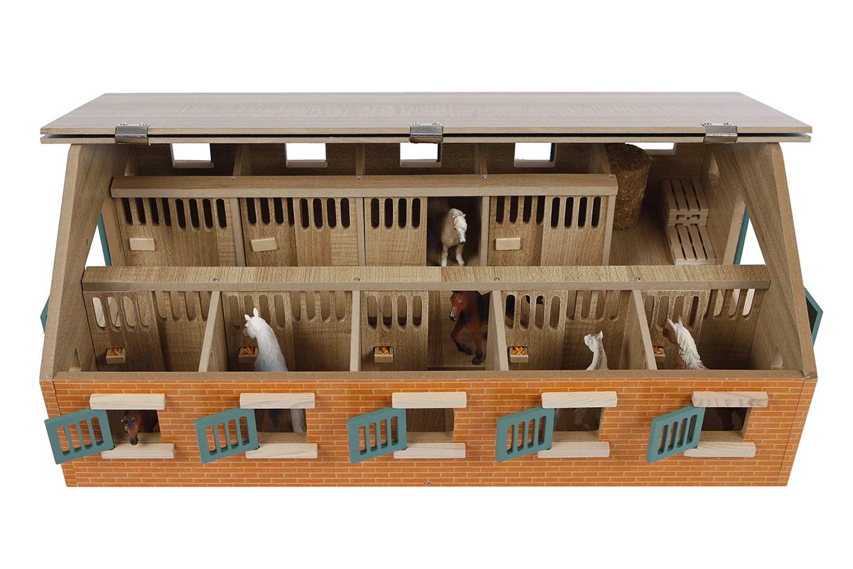 Van Manen 610544 Large wooden horse stable with 9 horse stalls