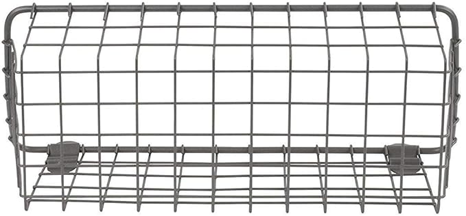 Spectrum Small Wire Wall Basket Industrial Gray Rustic Wall Bin, Vintage Wire