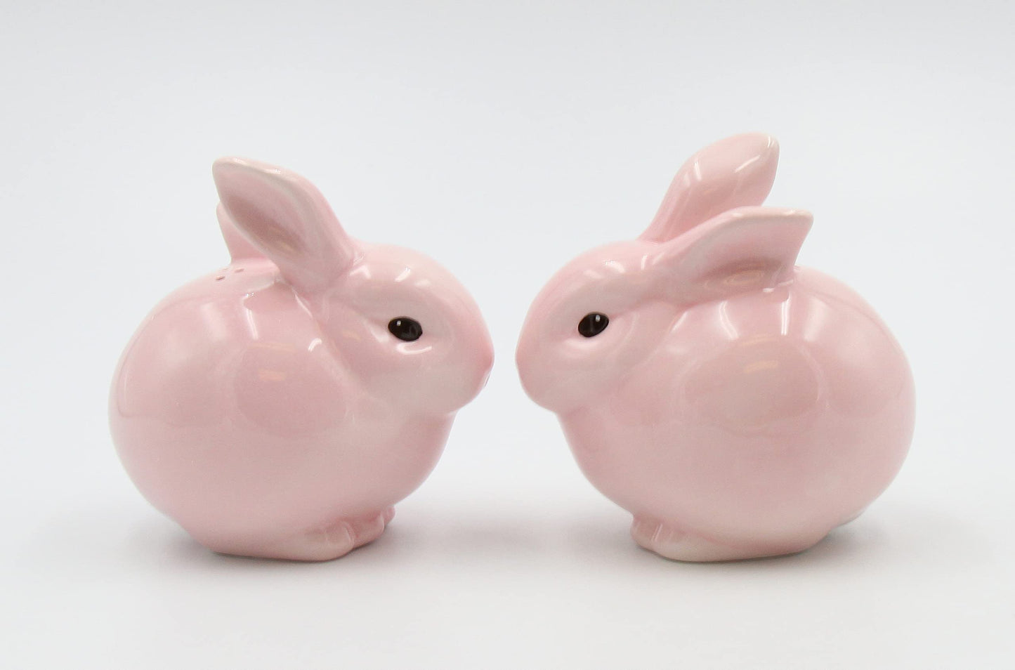 Cosmos 61107 Gifts Ceramic Pink Bunny Salt and Pepper Set, 3-3/4 Inches High