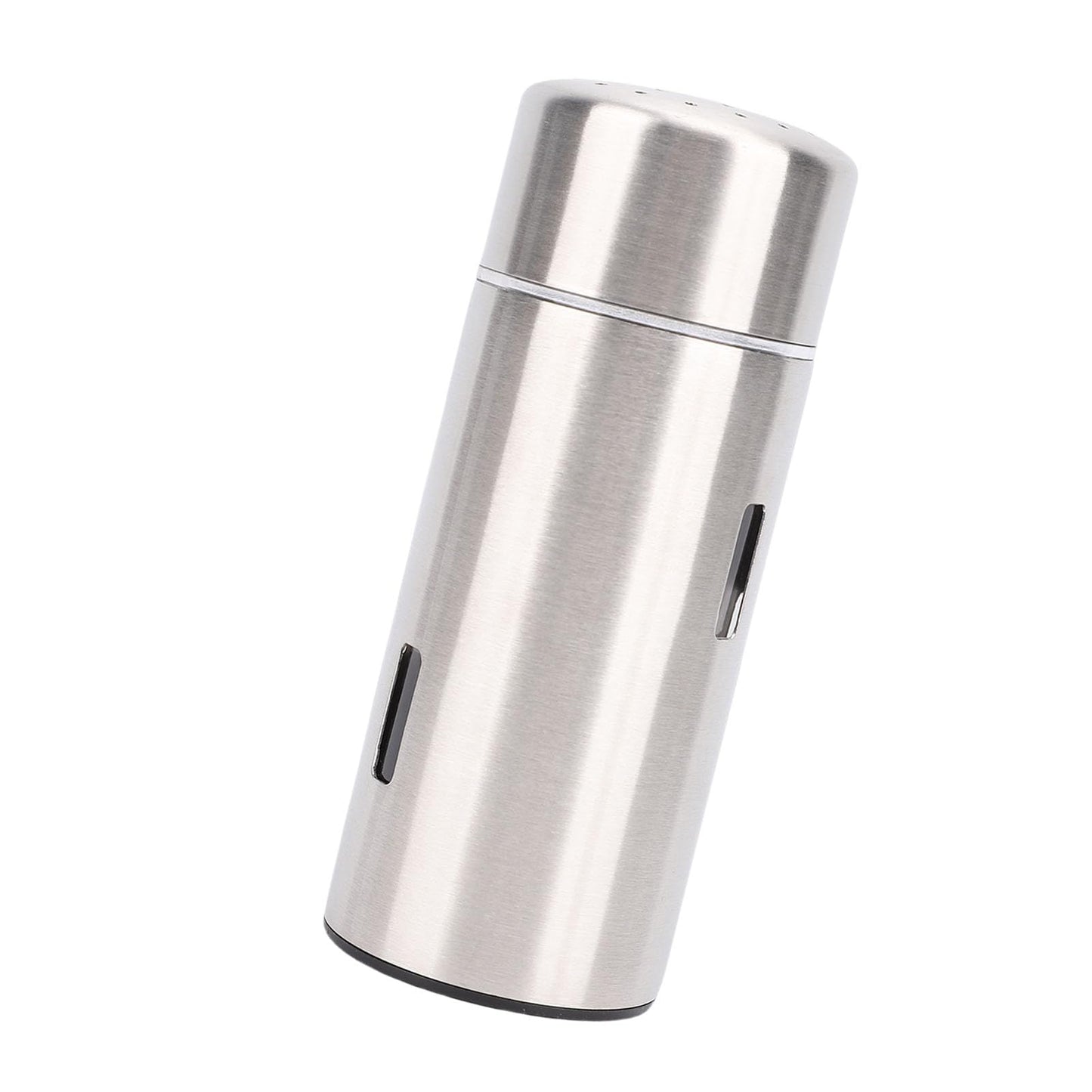 Focket Salt Shaker, 304 Stainless Steel Rust Proof Multifunctional Condiment Shaker, Seasoning with Airtight Lid for Kitchen Cooking Grilling Picnic (Small Holes)