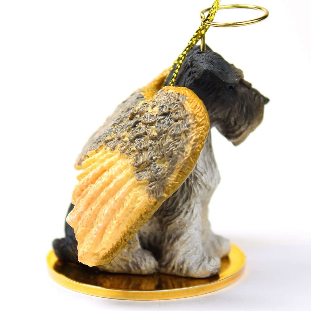 Conversation Concepts Schnauzer Angel Dog Ornament - Uncropped - Gray