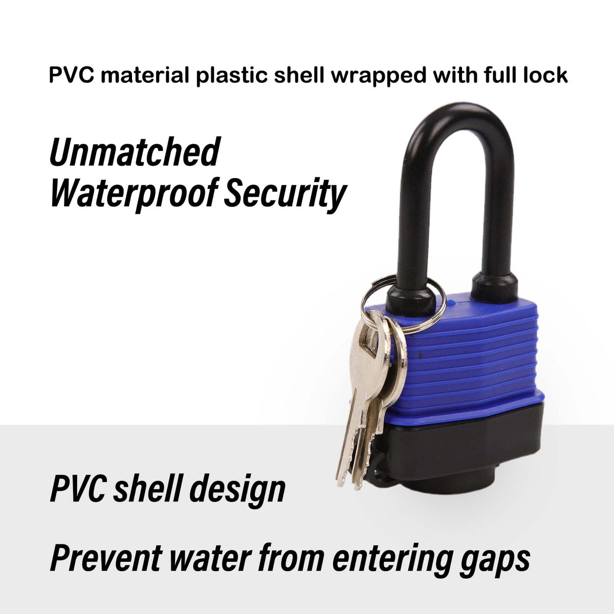 SEPOX® 20Pcs Heavy-Duty 44mm 1.75" Out-Door Padlock Keyed-Alike, Water-Resistant Cover, Steel Lock with Same-Key, Extra-Long-Shackle Anti-Rust, Brass Cylinder for Boat, Fishing, Marine, Fence