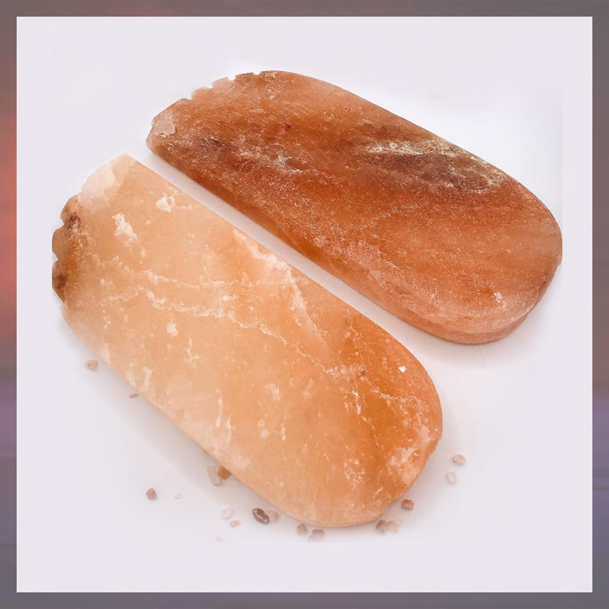 Glowyn Pink Himalayan Salt Detox Foot Blocks, Set of 2-10" L x 4" W x 1" H| Detoxification Block - Foot Tiles Spa at Home - Relaxing Therapy