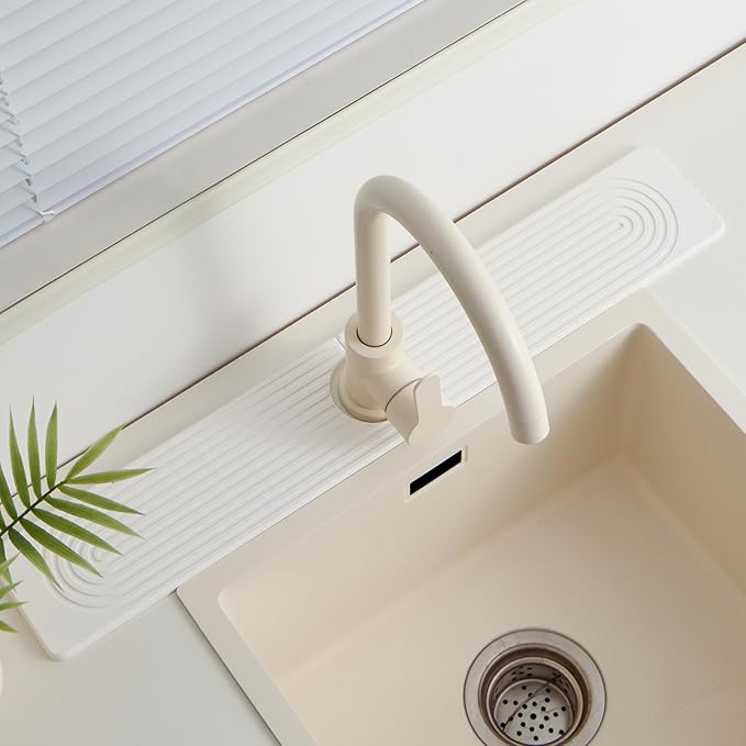 Stone Faucet Mat for Kitchen Sink,Super Absorbent Diatomite Fast Drying Stone