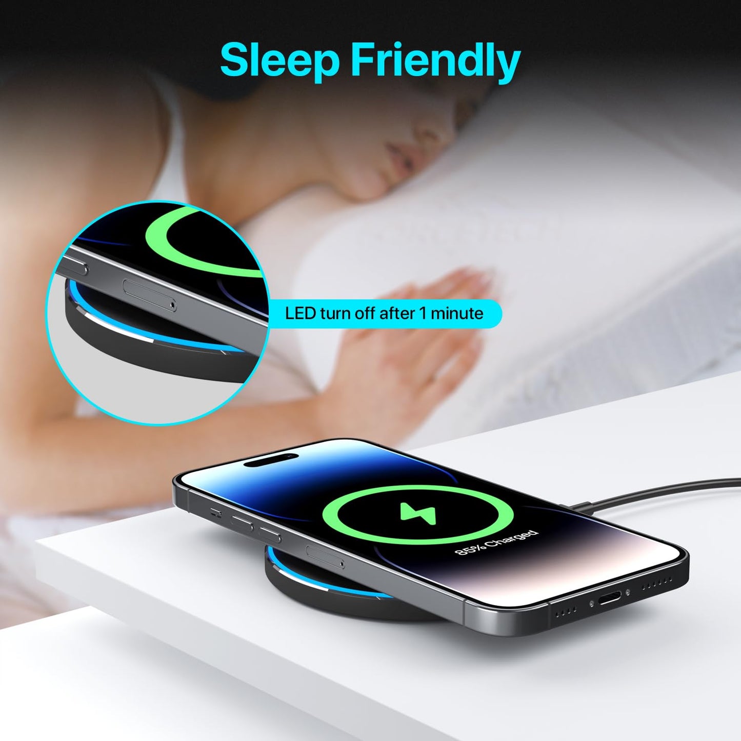 30W Wireless Charger Pad, Wireless Charge 30W, Fast Wireless Charger, Wireless Charging Compatible with Samsung Galaxy S23/S22/S21/S20, Fast Charger Compatible with iPhone 17/16/15/13/14/12 Series