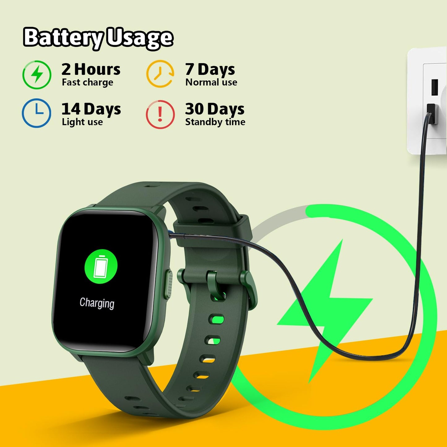 HENGTO SmartWatch for Kids,Kids Watch Girls Boys Watch with 20 Sport Modes, Pedometer, Sleep Monitor, Kids Sport Watches Birthday Gifts Toy Gift for Girls Boys 6-16 (Green)