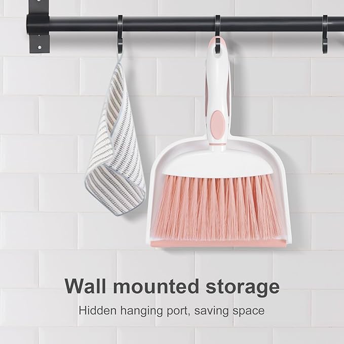 NACENA Small Dust Pan and Brush Set, Mini Broom and Dustpan Set Small Hand