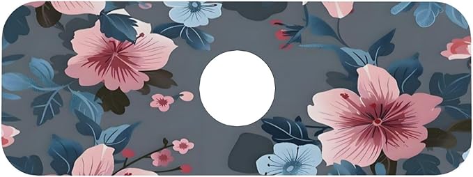 Women Girls Flower Kitchen sink faucet pad, strong water absorption, anti slip